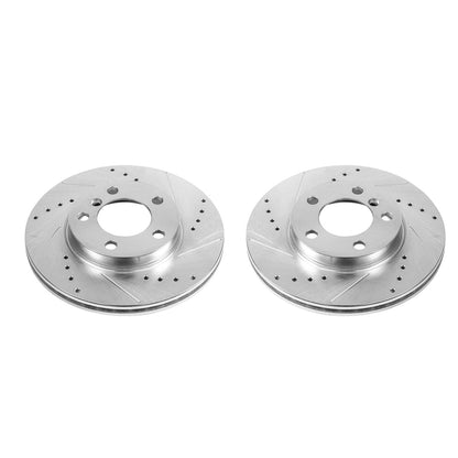 PowerStop Drilled & Slotted Front Rotors | Mini Cooper Countryman (11-16) (EBR1411XPR)