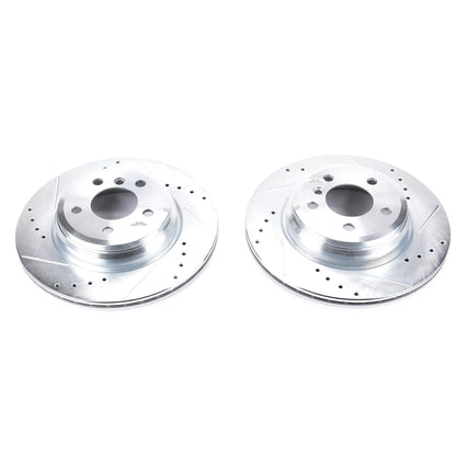 PowerStop Drilled & Slotted Rear Rotors Pair | BMW 328i (16) (EBR1414XPR)