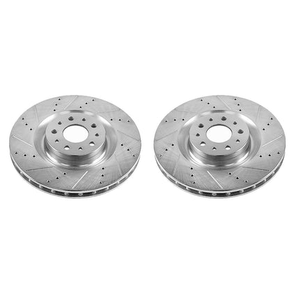 PowerStop Front Evolution Drilled & Slotted Rotors | Fiat 500L (14-19) (EBR1425XPR)