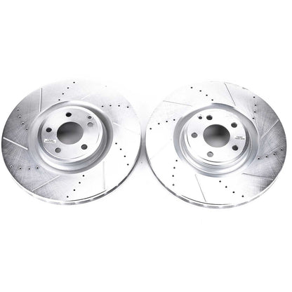 PowerStop Front Drilled & Slotted Rotor Pair | Mercedes-Benz CLS550 (12-18) (EBR1454XPR)