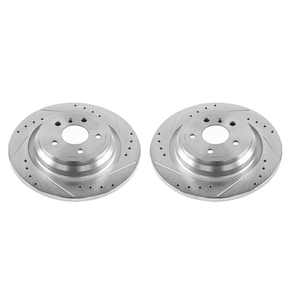 PowerStop Rear Evolution Drilled & Slotted Rotors | Mercedes-Benz GLE300d (16-17) (EBR1457XPR)