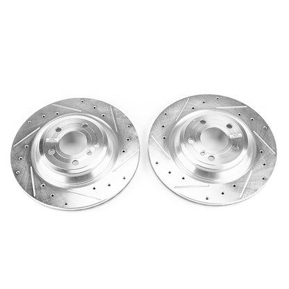 PowerStop Rear Evolution Drilled & Slotted Rotors | Mercedes-Benz SL400 (15-16) (EBR1464XPR)