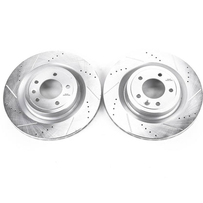 PowerStop Rear Evolution Drilled & Slotted Rotors | Land Rover Discovery (17) (EBR1496XPR)