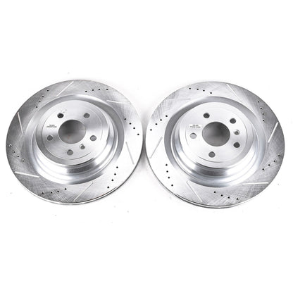 PowerStop Rear Evolution Drilled & Slotted Rotors - Pair | Mercedes-Benz GL350 (13-16) (EBR1600XPR)