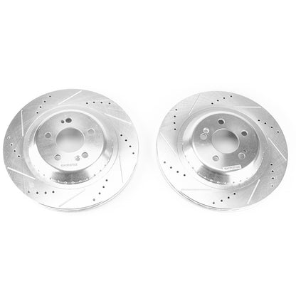 PowerStop Rear Evolution Drilled & Slotted Rotors | Mercedes-Benz Maybach S550 (17) (EBR1602XPR)