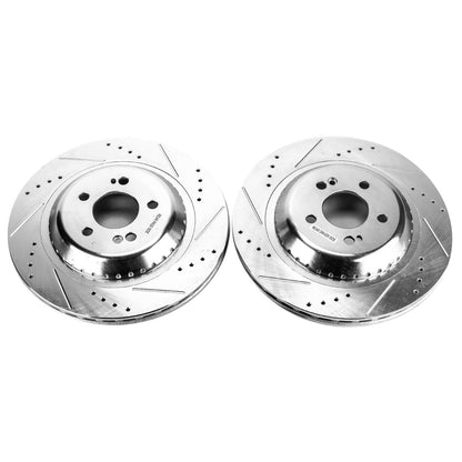 PowerStop Drilled & Slotted Rear Rotors | Mercedes-Benz Maybach S550 2017 (EBR1603XPR)