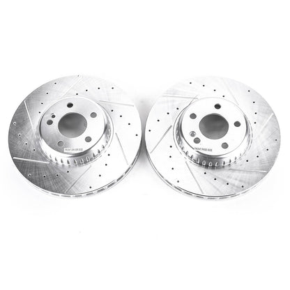 PowerStop Drilled & Slotted Front Rotors | Mercedes-Benz C300 (15-18) (EBR1604XPR)