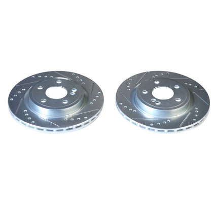 PowerStop Drilled & Slotted Rear Rotors | Mercedes-Benz CLA250 (14-19) (EBR1607XPR)