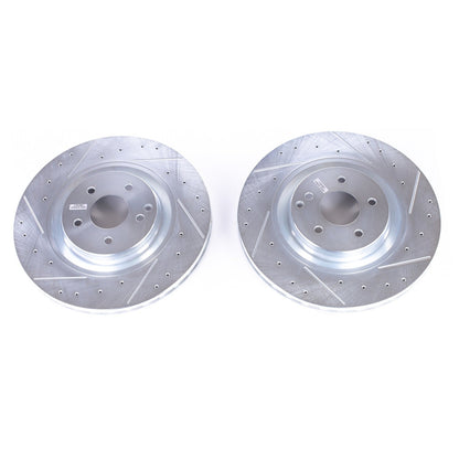 PowerStop Front Evolution Drilled & Slotted Rotors - Pair | Mercedes-Benz CLK500 (03-06) (EBR1630XPR)
