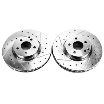 PowerStop Drilled & Slotted Front Rotors | Audi A4 (17-19) (EBR1637XPR)