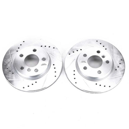 PowerStop Front Evolution Drilled & Slotted Rotors - Pair | Mini Cooper (14-19) (EBR1646XPR)