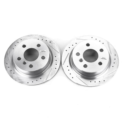 PowerStop Drilled & Slotted Rear Rotors | Mini Cooper (14-19) (EBR1648XPR)