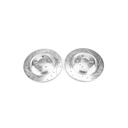 PowerStop Rear Evolution Drilled & Slotted Rotors - Pair | Mercedes-Benz SL400 (15-16) (EBR1651XPR)