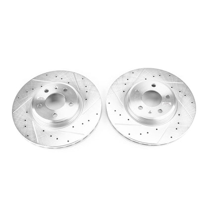 PowerStop Front Evolution Drilled & Slotted Rotors - Pair | Audi A4 (17-19) (EBR1652XPR)