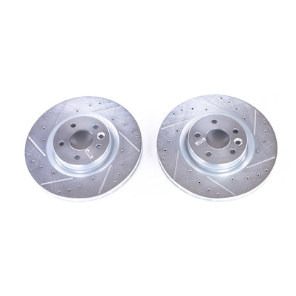 PowerStop Drilled & Slotted Front Rotors | Jaguar E-Pace (18) (EBR1653XPR)