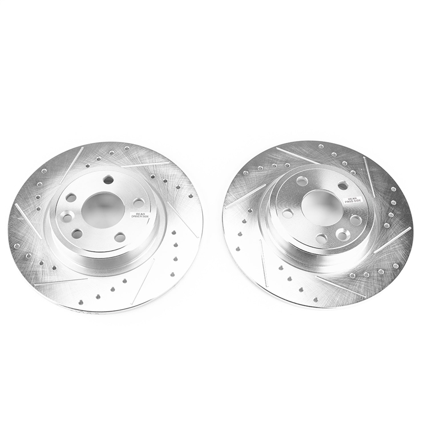 PowerStop Rear Evolution Drilled & Slotted Rotors - Pair | Jaguar E-Pace (18) (EBR1655XPR)