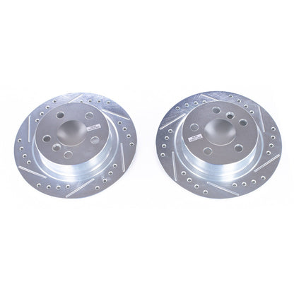 PowerStop Rear Evolution Drilled & Slotted Rotors - Pair | BMW i3 (14-18) (EBR1658XPR)