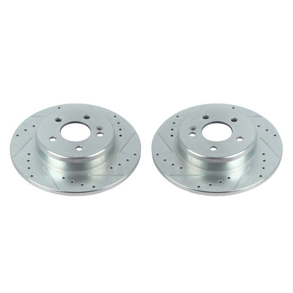PowerStop Rear Evolution Drilled & Slotted Rotors - Pair | Mercedes-Benz C300 (17-18) (EBR1680XPR)