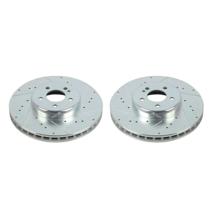 PowerStop Drilled & Slotted Front Rotors | Mercedes-Benz GLC300 (16-20) (EBR1682XPR)