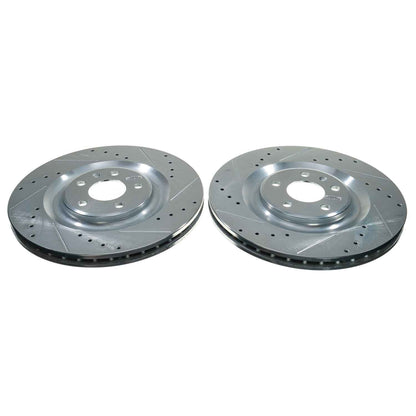 PowerStop Drilled & Slotted Rear Rotors (Pair) | Audi e-tron Sportback (20-21) (EBR1695XPR)