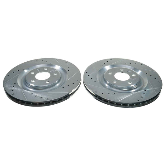 PowerStop Drilled & Slotted Rear Rotors (Pair) | Audi e-tron Sportback (20-21) (EBR1695XPR)