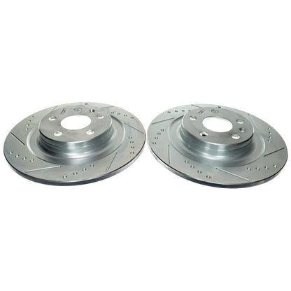PowerStop Rear Drilled & Slotted Rotor (Pair) | Volvo XC60 (18-21) (EBR1698XPR)