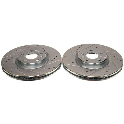 PowerStop Front Drilled & Slotted Rotor (Pair) | Volvo XC60 (18-21) (EBR1699XPR)