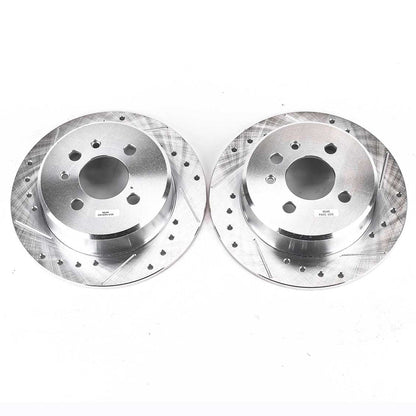PowerStop Rear Evolution Drilled & Slotted Rotors | BMW 318i (91) (EBR220XPR)