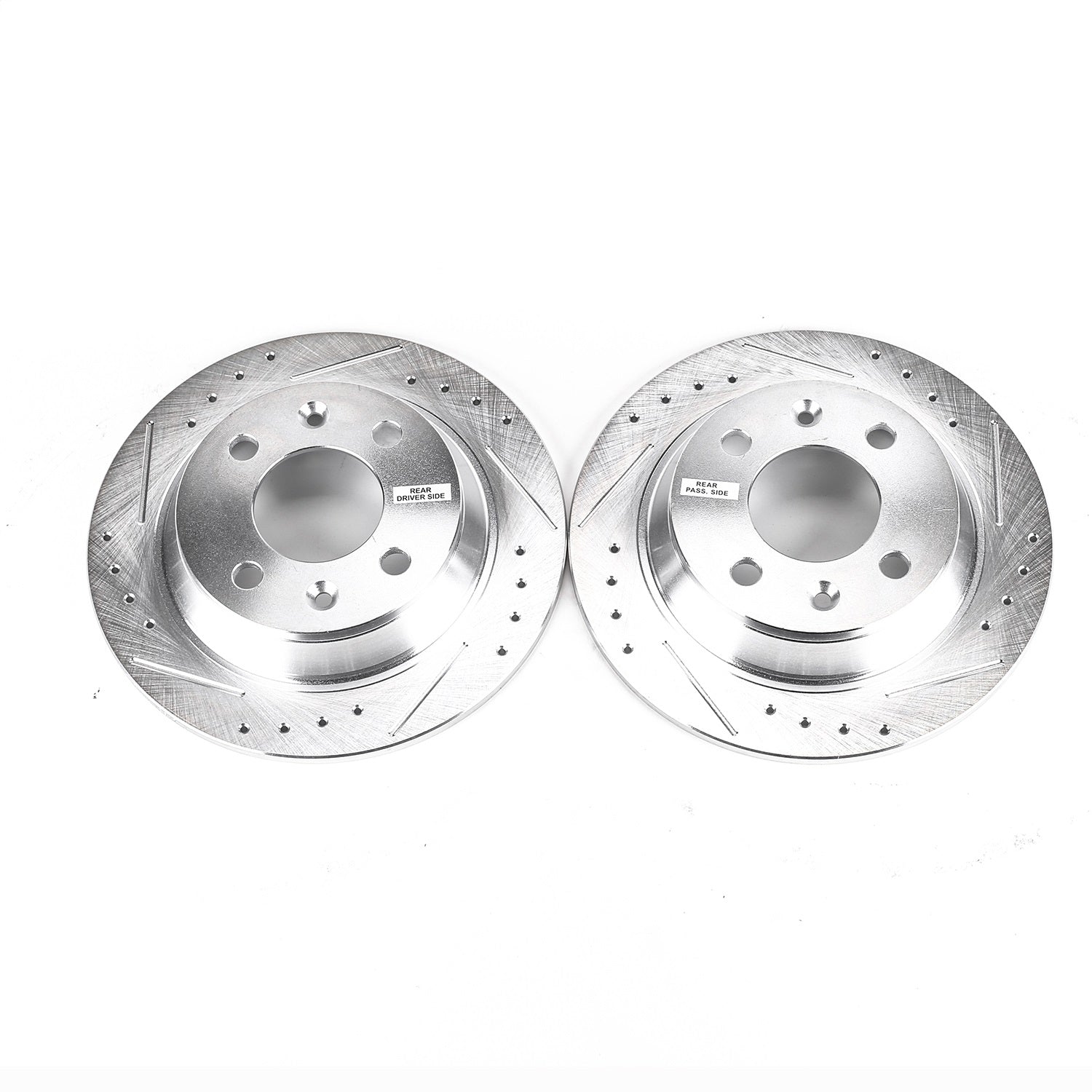 PowerStop Drilled & Slotted Rear Rotors | Saab 900 (87-93) (EBR232XPR)