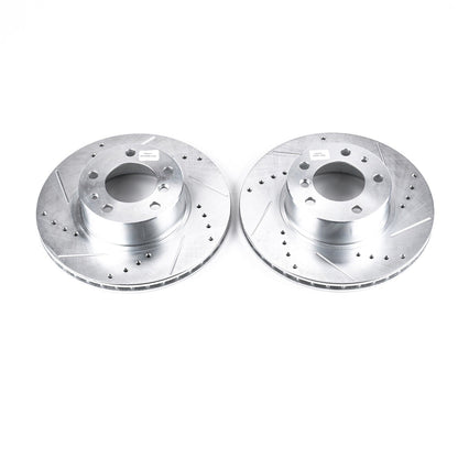 PowerStop Drilled & Slotted Front Rotors | BMW 525i (89-95) (EBR288XPR)