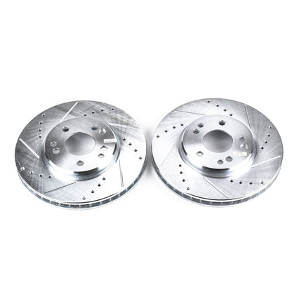 PowerStop Drilled & Slotted Front Evolution Rotors | Mercedes-Benz 300SL (90-93) (EBR418XPR)