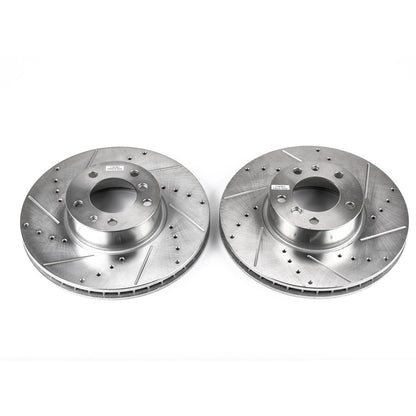PowerStop Drilled & Slotted Front Rotors | BMW 540i (97-00) (EBR421XPR)