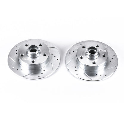 PowerStop Rear Evolution Drilled & Slotted Rotors - Pair | Volkswagen Corrado (92-95) (EBR426XPR)