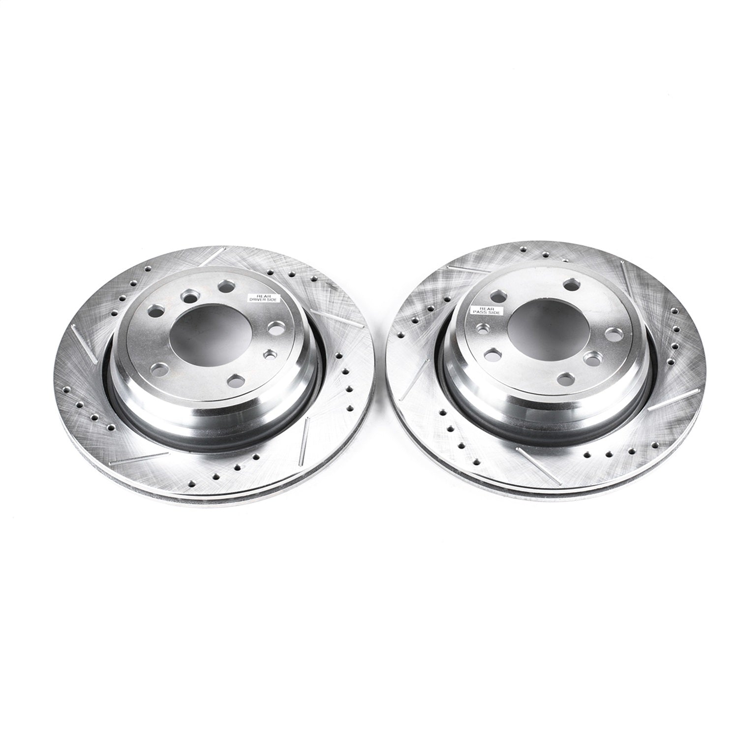 PowerStop Rear Evolution Drilled & Slotted Rotors - Pair | BMW 540i (94-95) (EBR449XPR)