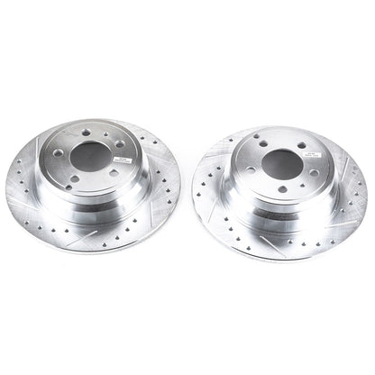 PowerStop Drilled & Slotted Rear Rotors | Volvo 850 (94-97) (EBR459XPR)