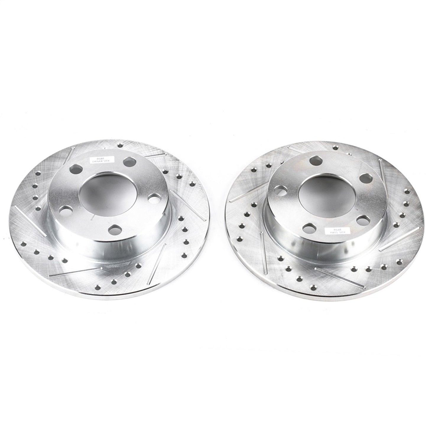 PowerStop Drilled & Slotted Rear Rotors Pair | Audi A4 Quattro (96-01) (EBR471XPR)