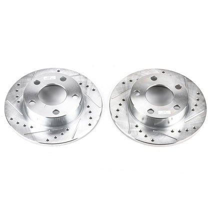 PowerStop Drilled & Slotted Rear Rotors Pair | Audi A4 Quattro (96-01) (EBR471XPR)