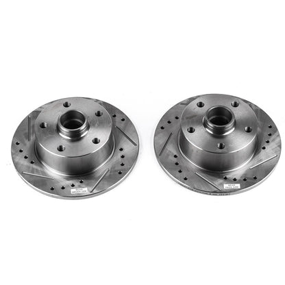 PowerStop Drilled & Slotted Rear Rotors | Audi A4 (96-01) (EBR472XPR)