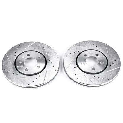 PowerStop Drilled & Slotted Front Rotors | Volkswagen Golf (96-99) (EBR482XPR)