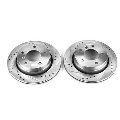 PowerStop Drilled & Slotted Rear Rotors | BMW 323Ci (00-06) (EBR488XPR)