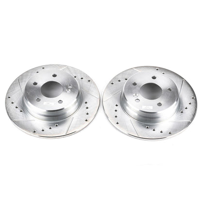 PowerStop Drilled & Slotted Rear Rotors | Mercedes-Benz C36 AMG (96-97) (EBR491XPR)