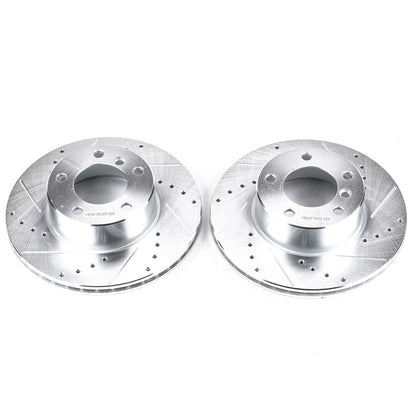 PowerStop Drilled & Slotted Front Rotors | BMW 525i (01-03) (EBR496XPR)