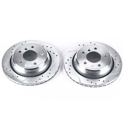 PowerStop Drilled & Slotted Rear Rotors | BMW 525i (01-03) (EBR497XPR)