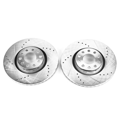 PowerStop Drilled & Slotted Front Rotors | Audi A4 (02-06) (EBR499XPR)
