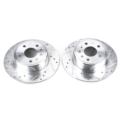 PowerStop Drilled & Slotted Rear Rotors | Saab 9-3 (99-03) (EBR612XPR)