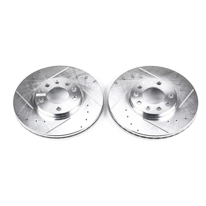 PowerStop Drilled & Slotted Front Rotors | Saab 9-3 (99-03) (EBR613XPR)