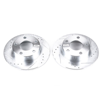 PowerStop Drilled & Slotted Rear Rotors | Audi A6 Quattro (98-01) (EBR619XPR)