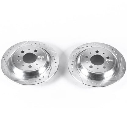 PowerStop Drilled & Slotted Rear Rotors | Volvo S70 (99-00) (EBR624XPR)