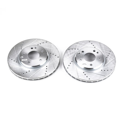 PowerStop Front Evolution Drilled & Slotted Rotors - Pair | Chrysler Crossfire (04-08) (EBR625XPR)
