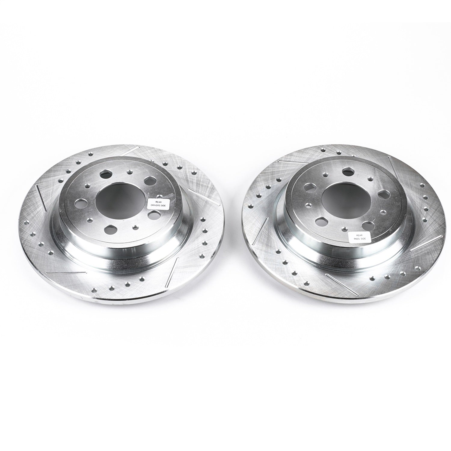 PowerStop Drilled & Slotted Rear Rotors | Volvo S60 (01-09) (EBR634XPR)